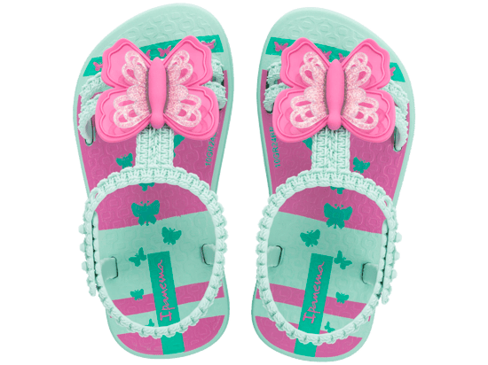 IPANEMA BUTTERFLY BABY GREEN/PINK - Image 2