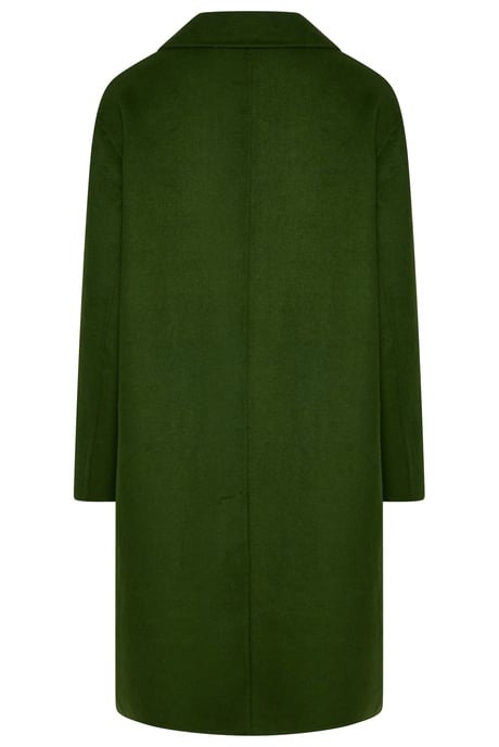 Elle Esme Wool-Rich Coat in Green - Image 2