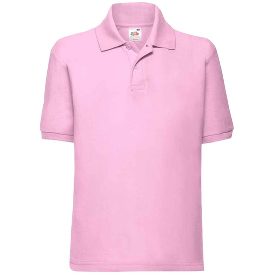 Fruit of the Loom Kinderen /Kinder Poly/ Katoen Piqué-Poloshirt Voor Kinderen. (Lichtroze) - Image 1