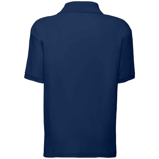 Fruit of the Loom Kinderen /Kinder Poly/ Katoen Piqué-Poloshirt Voor Kinderen. (Marine) - Image 2