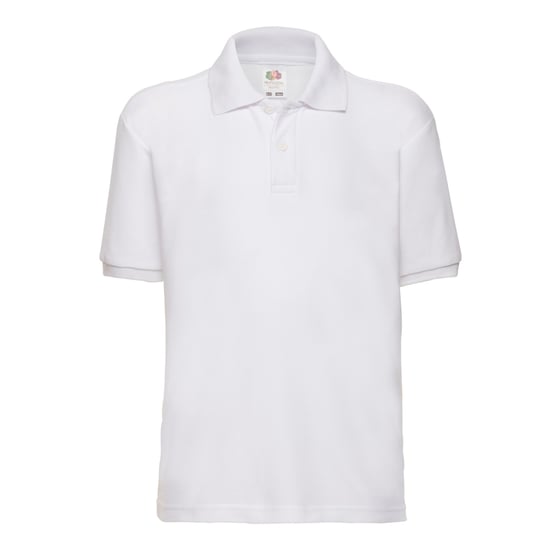 Fruit of the Loom Kinder/Kinder 65/35 Piqué Poloshirt (Wit) - Image 1