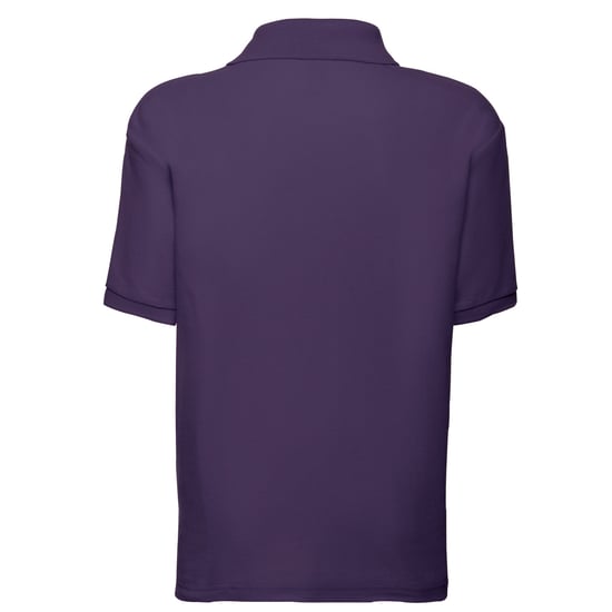 Fruit of the Loom Kinder/Kinder 65/35 Effen Piqué Poloshirt (Paars) - Image 2