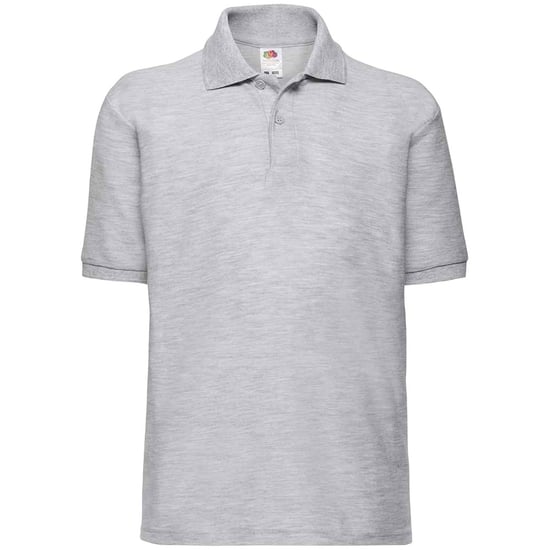 Fruit of the Loom Kinderen /Kinder Poly/ Katoen Piqué-Poloshirt Voor Kinderen. (Heide Grijs) - Image 1