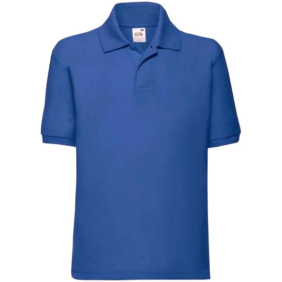 Fruit of the Loom Kinderen /Kinder Poly/ Katoen Piqué-Poloshirt Voor Kinderen. (Koningsblauw) - Image 1