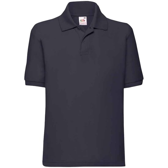 Fruit of the Loom Kinderen /Kinder Poly/ Katoen Piqué-Poloshirt Voor Kinderen. (Deep Navy) - Image 1