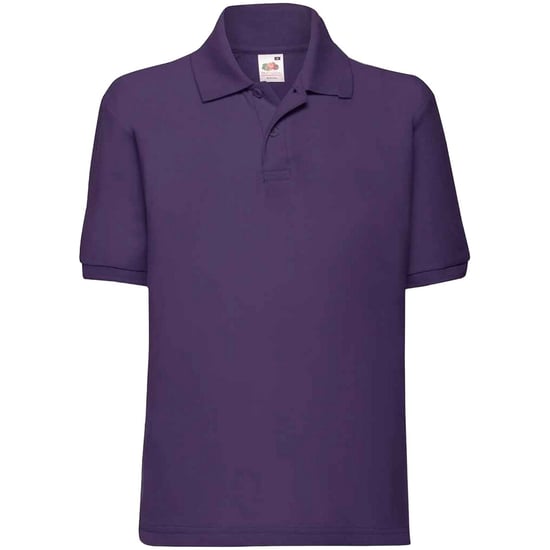 Fruit of the Loom Kinderen /Kinder Poly/ Katoen Piqué-Poloshirt Voor Kinderen. (Paars) - Image 1