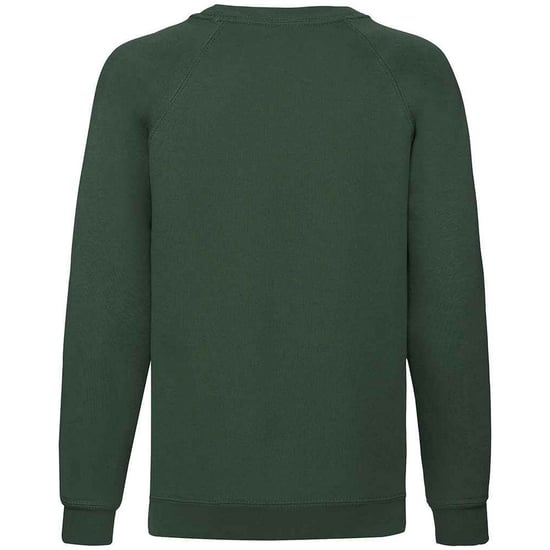 Fruit of the Loom Klassiek Raglan Sweatshirt voor kinderen/Kinderen (Fles groen) - Image 2