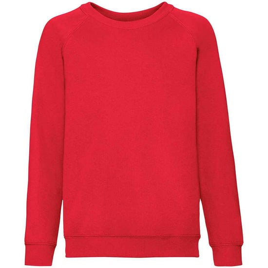 Fruit of the Loom Klassiek Raglan Sweatshirt voor kinderen/Kinderen (Rood) - Image 1