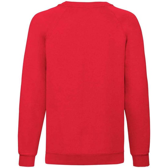 Fruit of the Loom Klassiek Raglan Sweatshirt voor kinderen/Kinderen (Rood) - Image 2