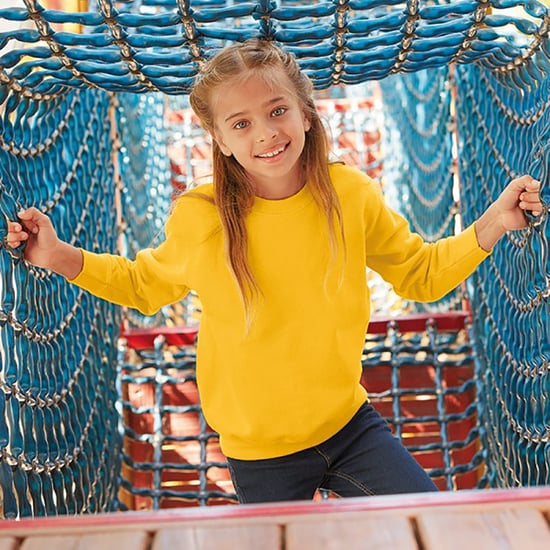 Fruit Of The Loom Kids Unisex klassieke 80/20 set-in sweater (Zonnebloem Geel) - Image 3