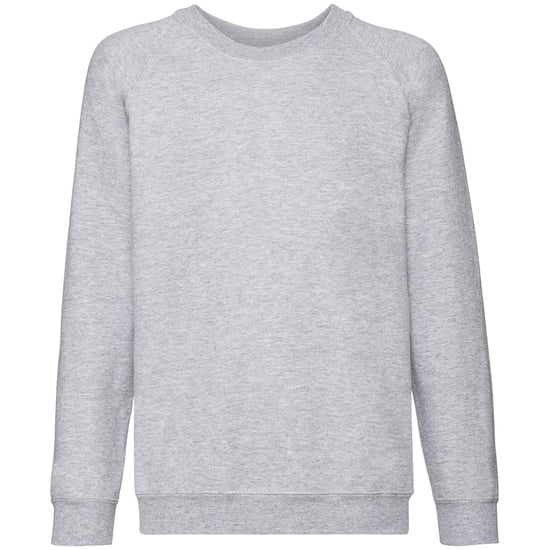 Fruit of the Loom Klassiek Raglan Sweatshirt voor kinderen/Kinderen (Heide Grijs) - Image 1