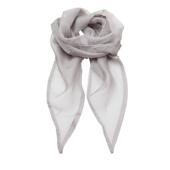 Premier Ladies/Womens Work Chiffon Formal Scarf (Silver) - Image 1