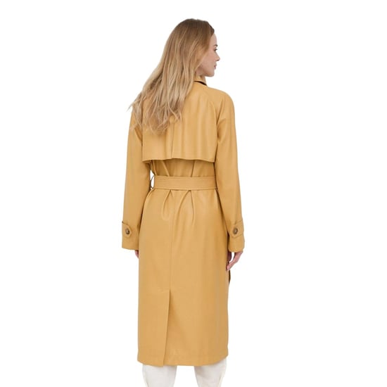 Boss Womens/Ladies Cadomi Vegan Leather Trench Coat (Yellow) - Image 2
