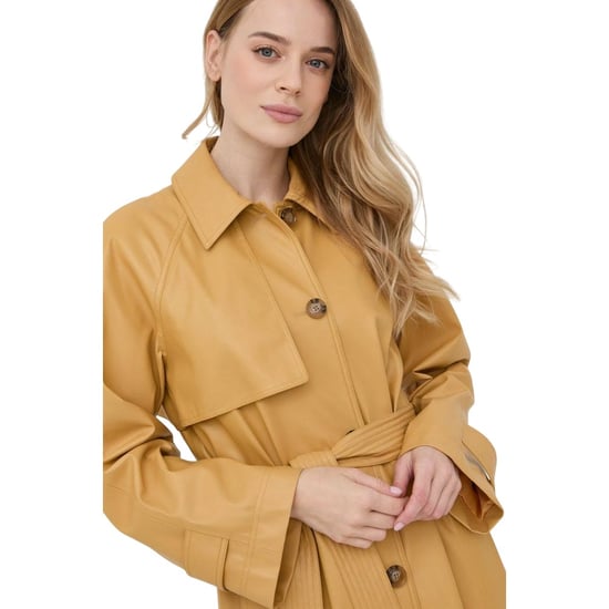 Boss Womens/Ladies Cadomi Vegan Leather Trench Coat (Yellow) - Image 3