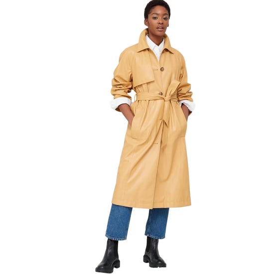 Boss Womens/Ladies Cadomi Vegan Leather Trench Coat (Yellow) - Image 6