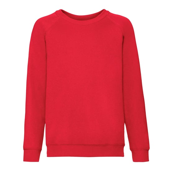 Fruit of the Loom Klassiek Raglan Sweatshirt voor kinderen/Kinderen (Rood) - Image 1
