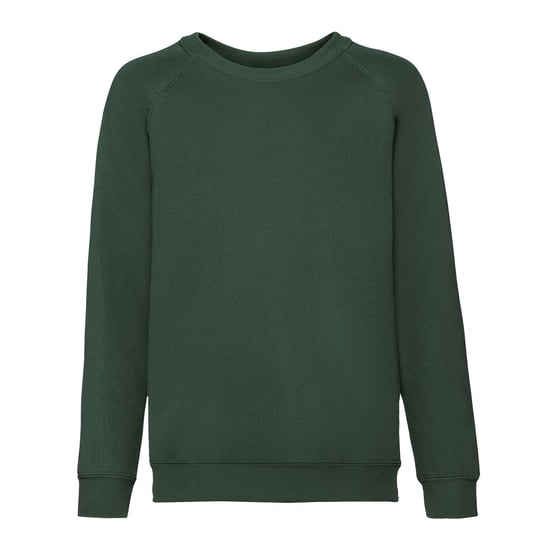 Fruit of the Loom Klassiek Raglan Sweatshirt voor kinderen/Kinderen (Fles groen) - Image 1