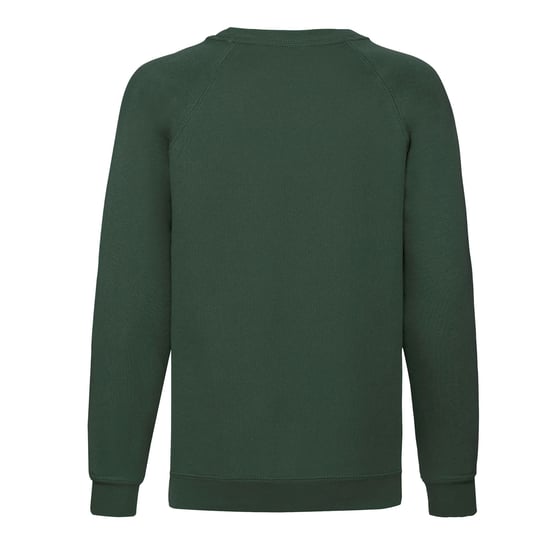 Fruit of the Loom Klassiek Raglan Sweatshirt voor kinderen/Kinderen (Fles groen) - Image 2