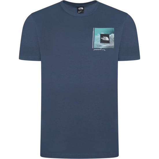 The North Face Mens M Digi Mountain SS Shady Blue T Shirt - Image 2