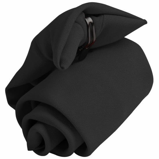Premier Tie - Mens Plain Clip On Tie (Black) - Image 1