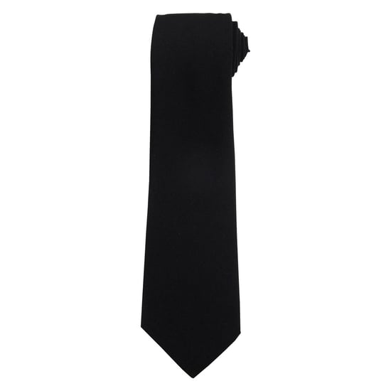 Premier Plain Polyester Tie (Black) - Image 1