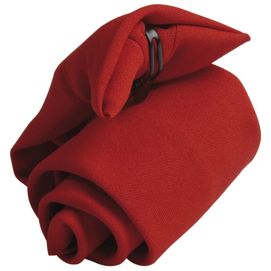 Premier Tie - Mens Plain Clip On Tie (Red) - Image 1