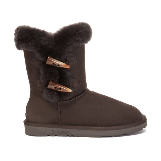 EVER AU Women Stork Horn Toggle Button Short Boots - Image 1