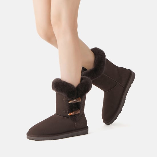 EVER AU Women Stork Horn Toggle Button Short Boots - Image 2