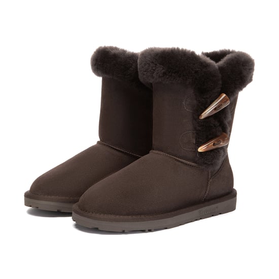 EVER AU Women Stork Horn Toggle Button Short Boots - Image 4
