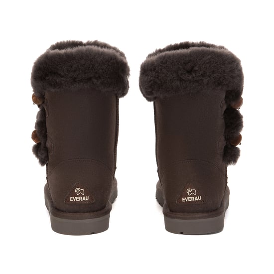 EVER AU Women Stork Horn Toggle Button Short Boots - Image 5