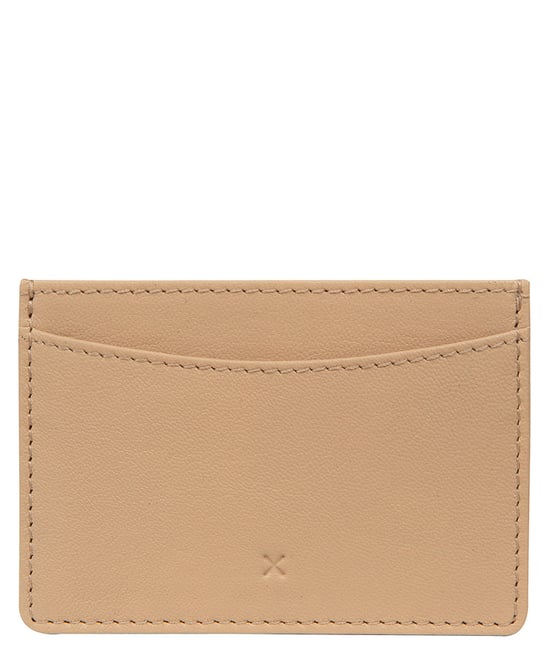 'Annalisa' Latte Leather Card Holder - Image 1