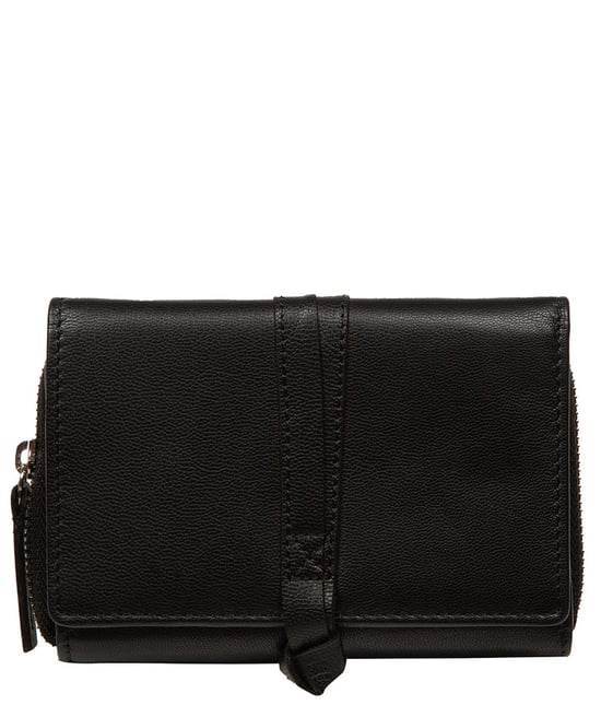 'Eugenia' Black Leather Purse - Image 1