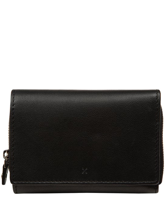 'Evelina' Black Leather Purse - Image 1