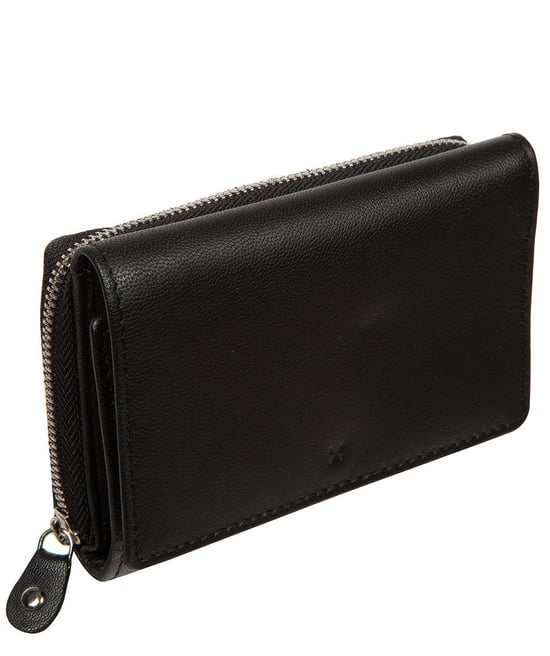 'Evelina' Black Leather Purse - Image 3