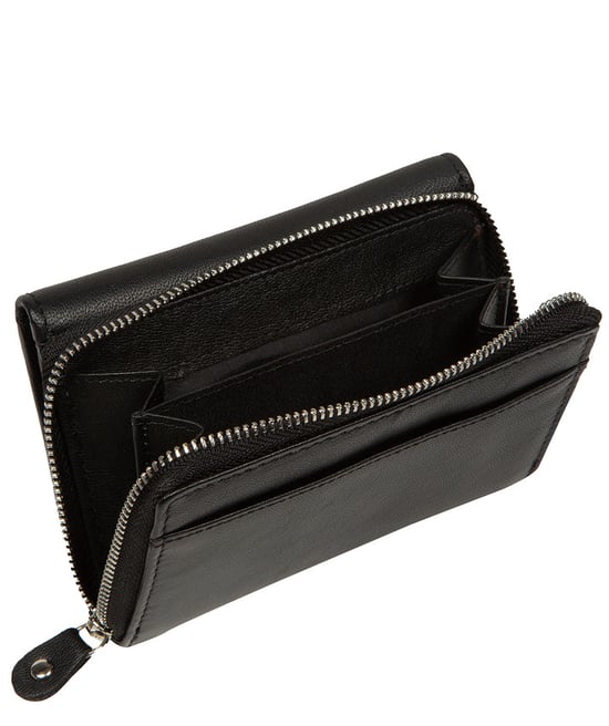 'Evelina' Black Leather Purse - Image 4