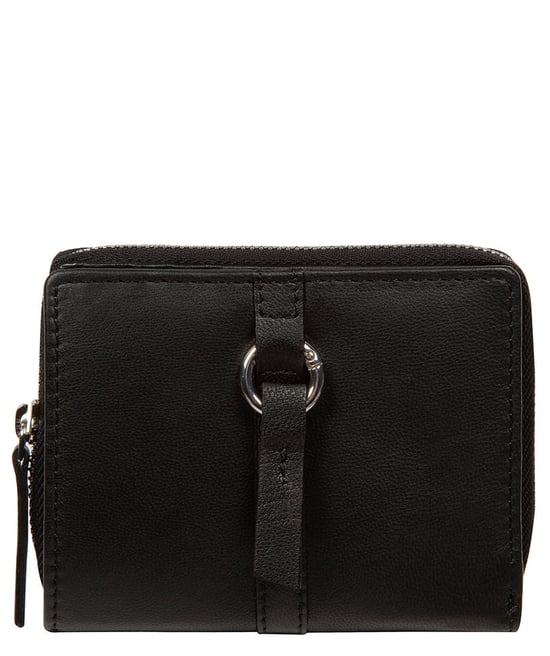 'Luciana' Black Leather Purse - Image 1