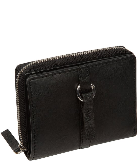 'Luciana' Black Leather Purse - Image 5