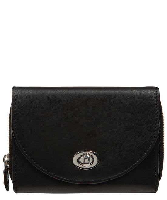 'Clara' Black Leather Purse - Image 1