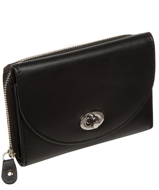 'Clara' Black Leather Purse - Image 3