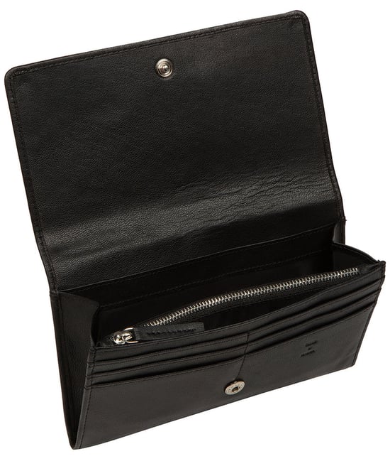 'Floriana' Black Leather Purse - Image 2