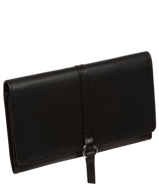 'Floriana' Black Leather Purse - Image 4
