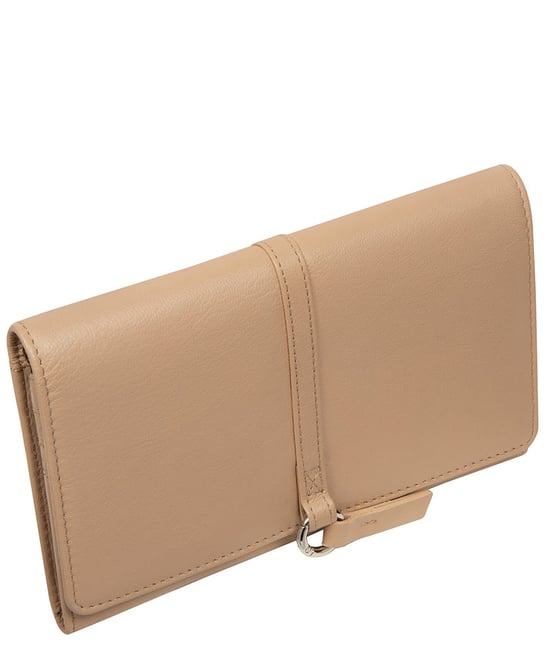'Floriana' Latte Leather Purse - Image 4