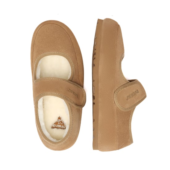 EVER AU Australia Women Teal Adjustable Strap Sheepskin Slippers - Image 3