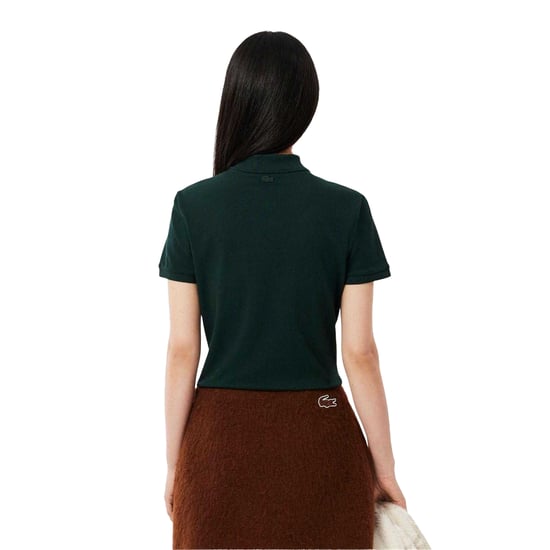 Lacoste Dames L.12.D Mini Pique Stretch Slim Polo Shirt (Groen) - Image 2