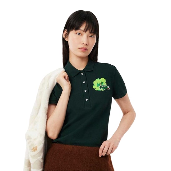 Lacoste Dames L.12.D Mini Pique Stretch Slim Polo Shirt (Groen) - Image 5