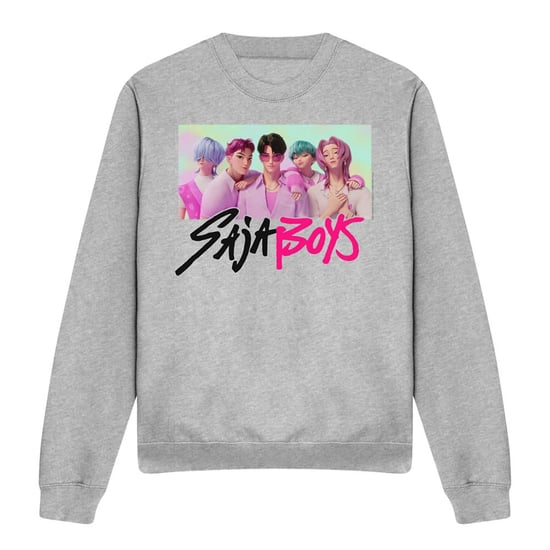 K-Pop Demon Hunters Unisex Adult Saja Boys Fotolijst Sweatshirt (Heide Grijs) - Image 1