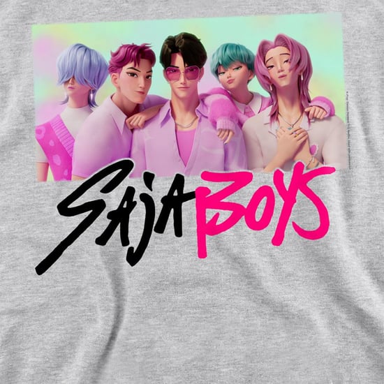 K-Pop Demon Hunters Unisex Adult Saja Boys Fotolijst Sweatshirt (Heide Grijs) - Image 2