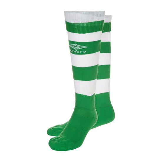 Umbro Childrens/Kids Hoop Stripe Socks (Emerald/White) - Image 2