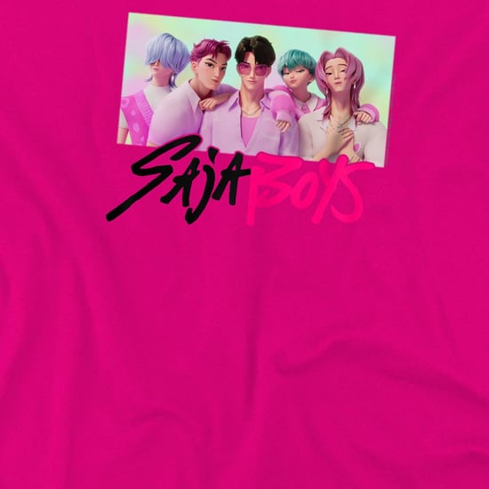 K-Pop Demon Hunters Barn/Barn Saja Boys fotoram T-shirt (Fuchsia) - Image 2