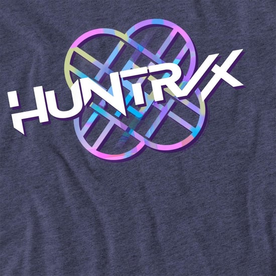 K-Pop Demon Hunters Unisex Vuxen Huntr/X Pastellgrå Logo T-shirt (Marin) - Image 2